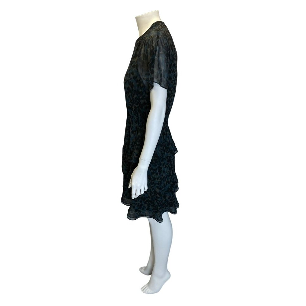 Madewell Dress size 6 Radiant Camo Leopard Print Short Flowy Ruffles - Picture 4 of 8